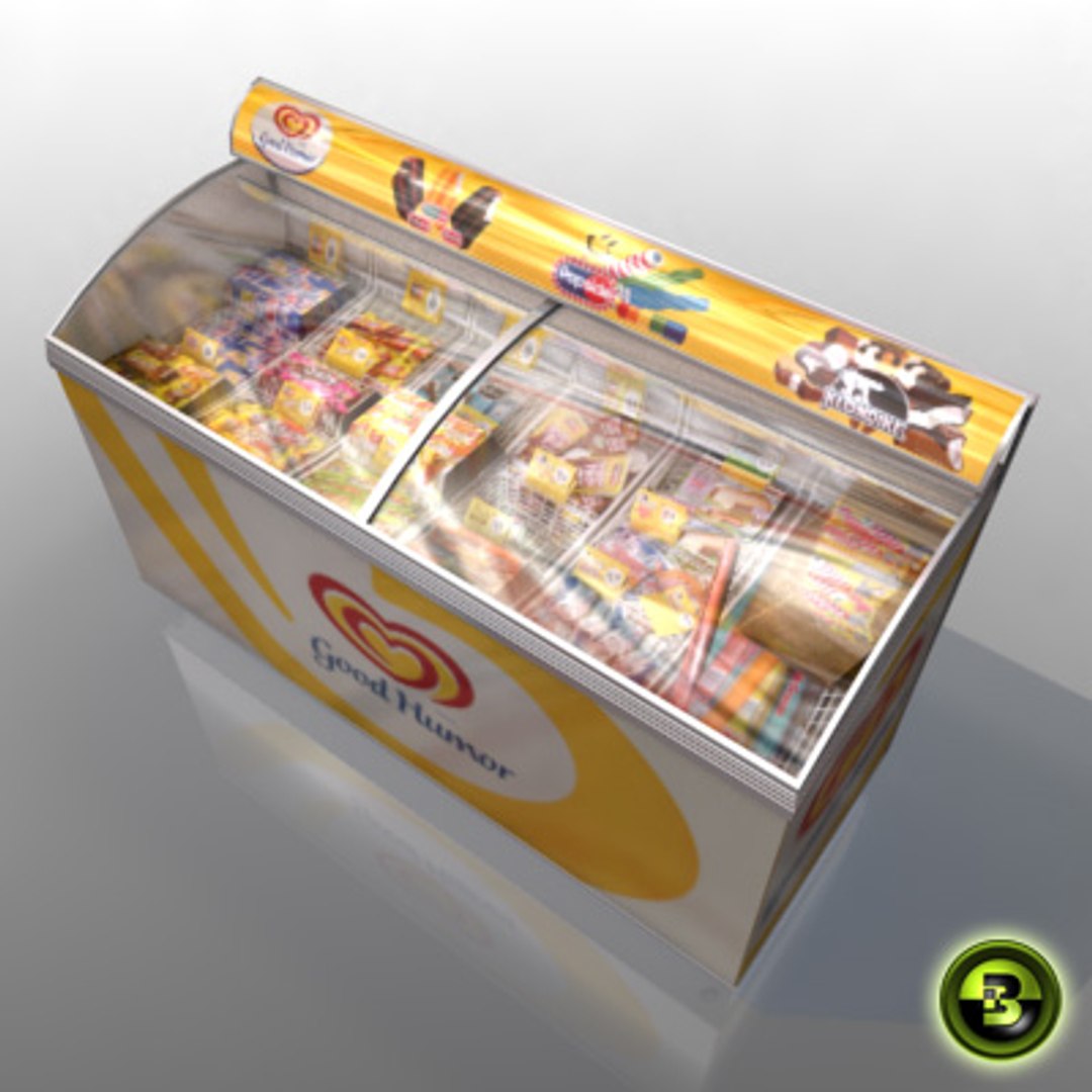 3d Model Gas Station Ice Cream