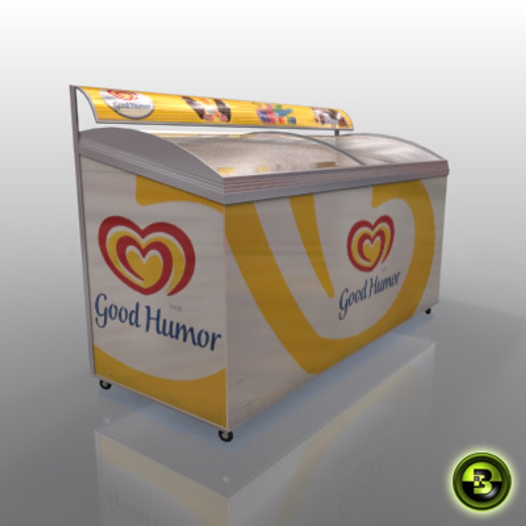 3d Model Gas Station Ice Cream