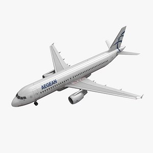 airbus a320 aegean airlines 3d 3ds