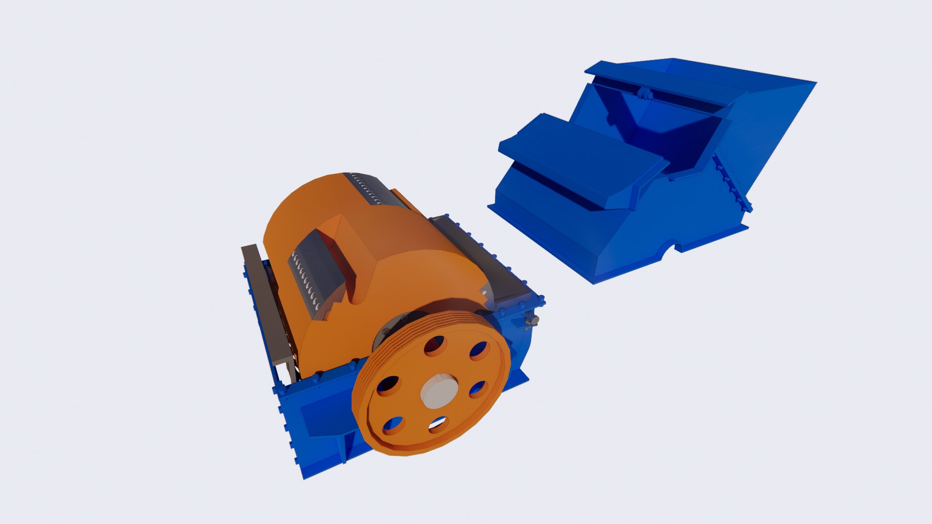 3D Model Drum Roller Chipper - TurboSquid 1984515