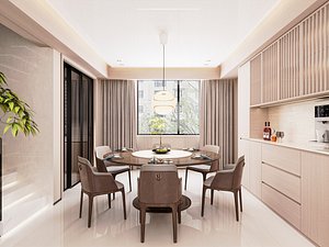3D model Modern dining room