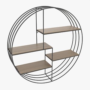 3D Wall Shelf Darkenberd model