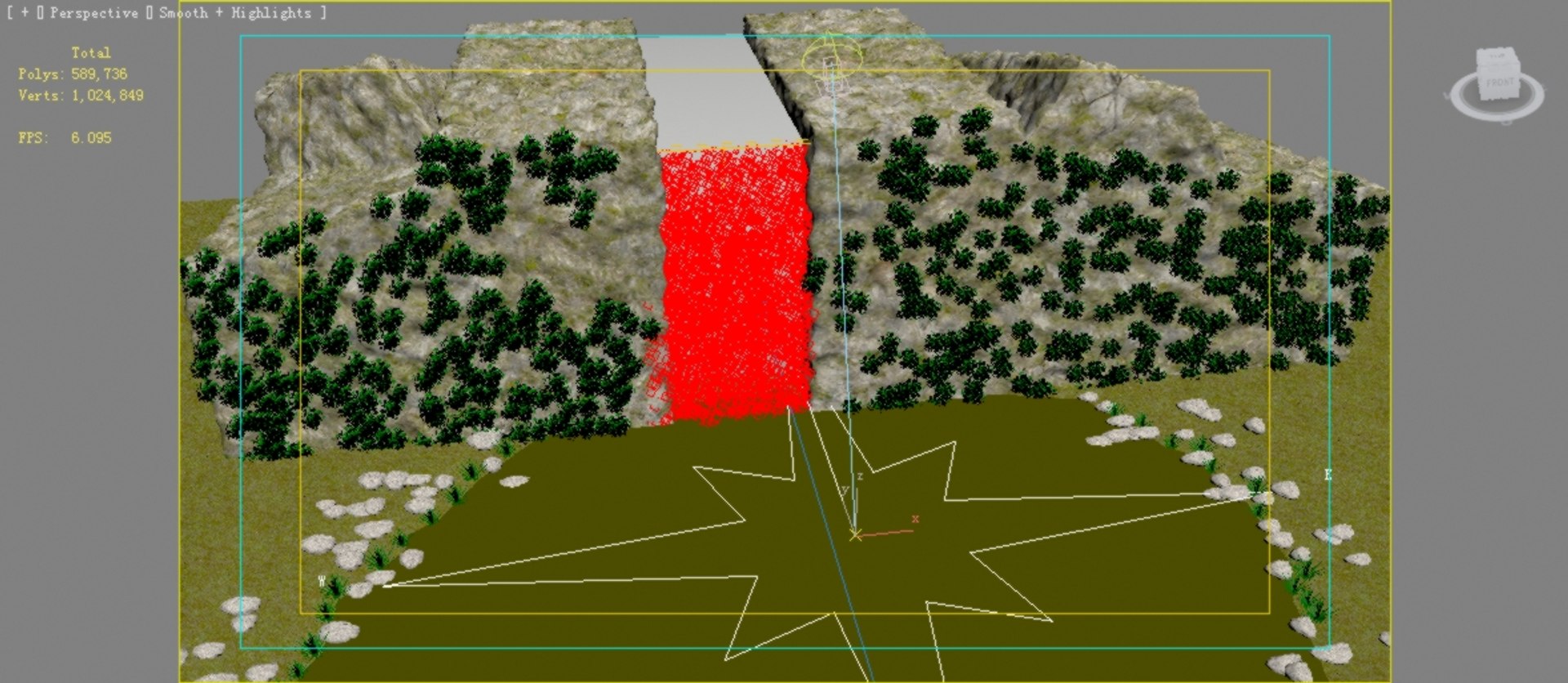 3D model animated waterfall--no plugin - TurboSquid 1790932