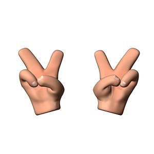 Cartoon Hand Peace Sign