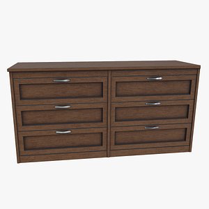 3D Wooden dresser model