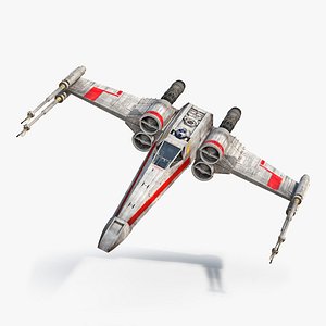 Star Wars X-Wing Starfighter and R2D2 Rigged Red