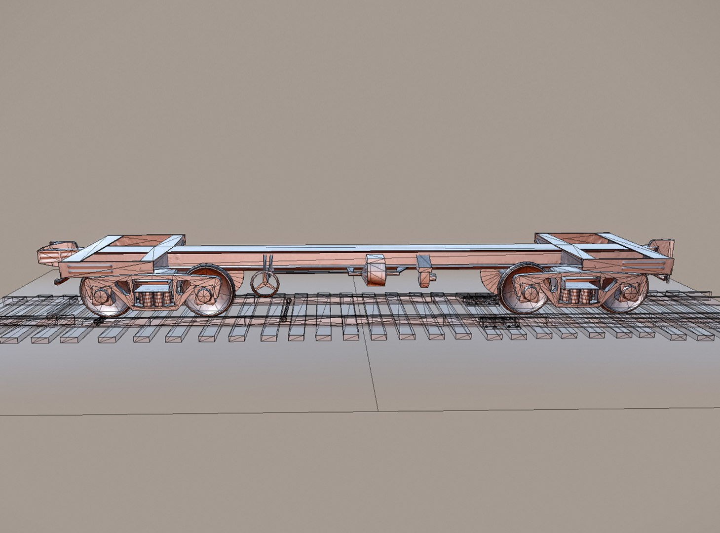 Railway Car Frame 3d Obj