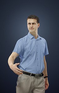 Romance Casual Man Walking his hand wrapped around his partner