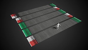 Modular Racetrack Road Meshes 3D