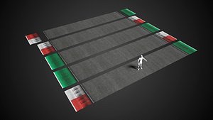 Modular Racetrack Road Meshes