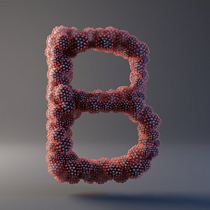 letter b covid 19 3D