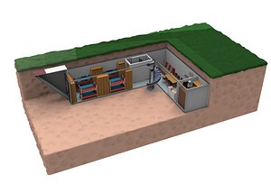 3D Underground Container House model