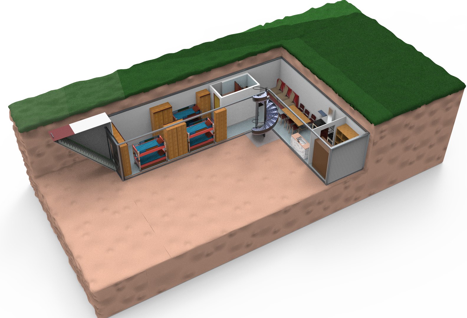 3D Underground Container House Model TurboSquid 1995592