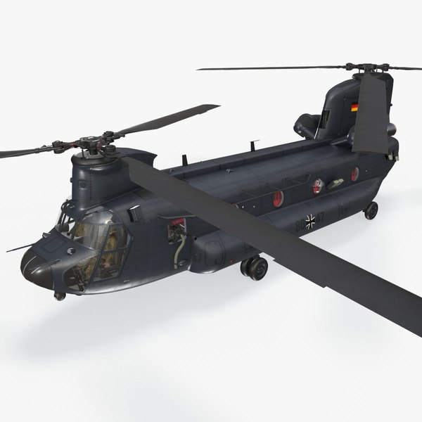 CH-47 Chinook Luftwaffe Complex Animation 3D model