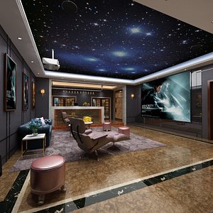 3D Home Cinema with Bar Stand model