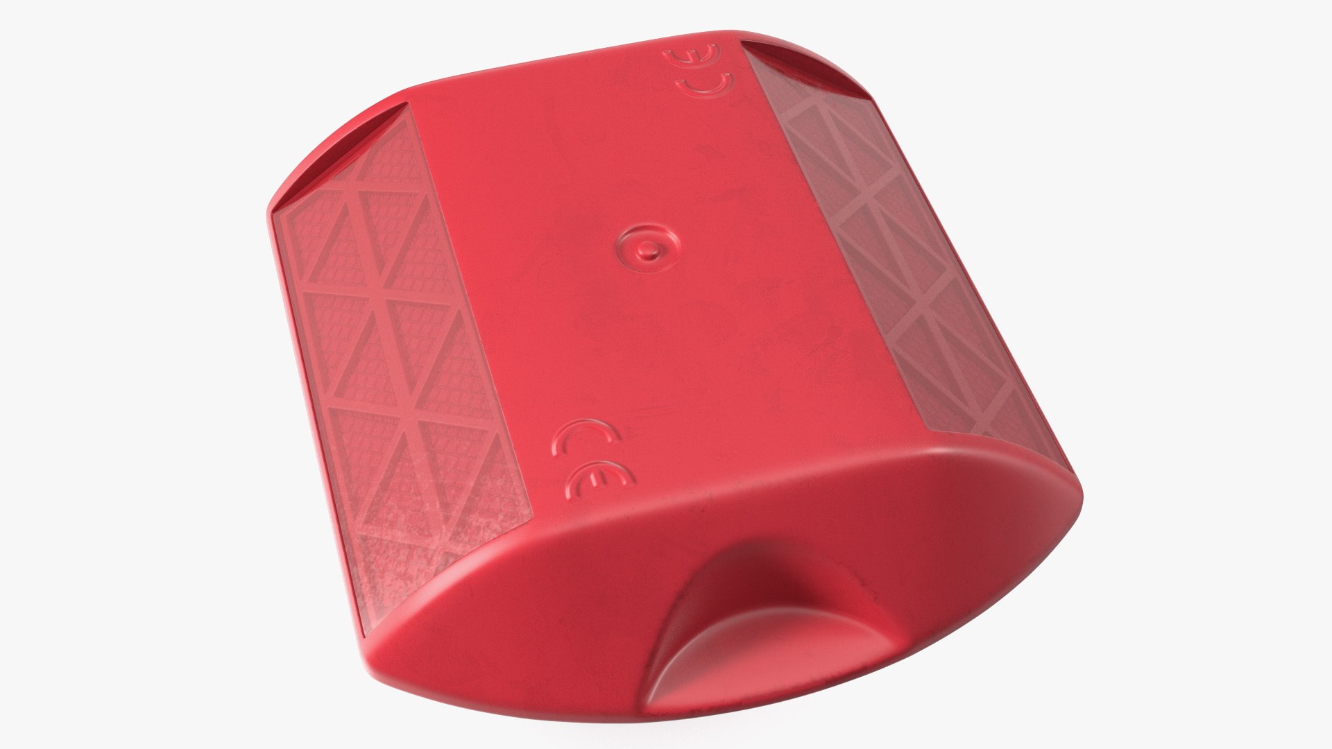 Raised Road Marker Red 3D model preview