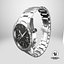 Reloj Cronómetro Pulsera de Acero Esfera Negra
