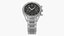 Reloj Cronómetro Pulsera de Acero Esfera Negra
