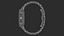 Reloj Cronómetro Pulsera de Acero Esfera Negra