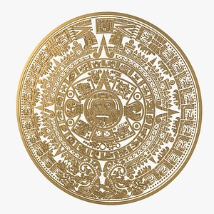 3D aztec calendar model