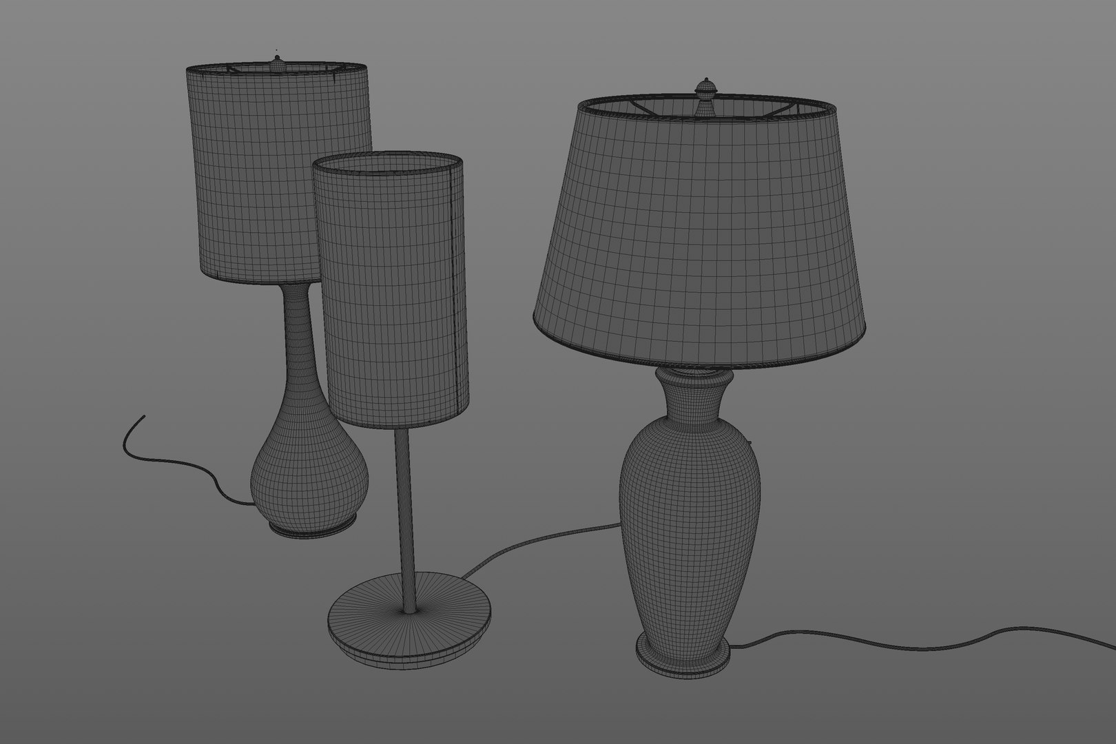 3D Desk Lamp Set Model - TurboSquid 2184074