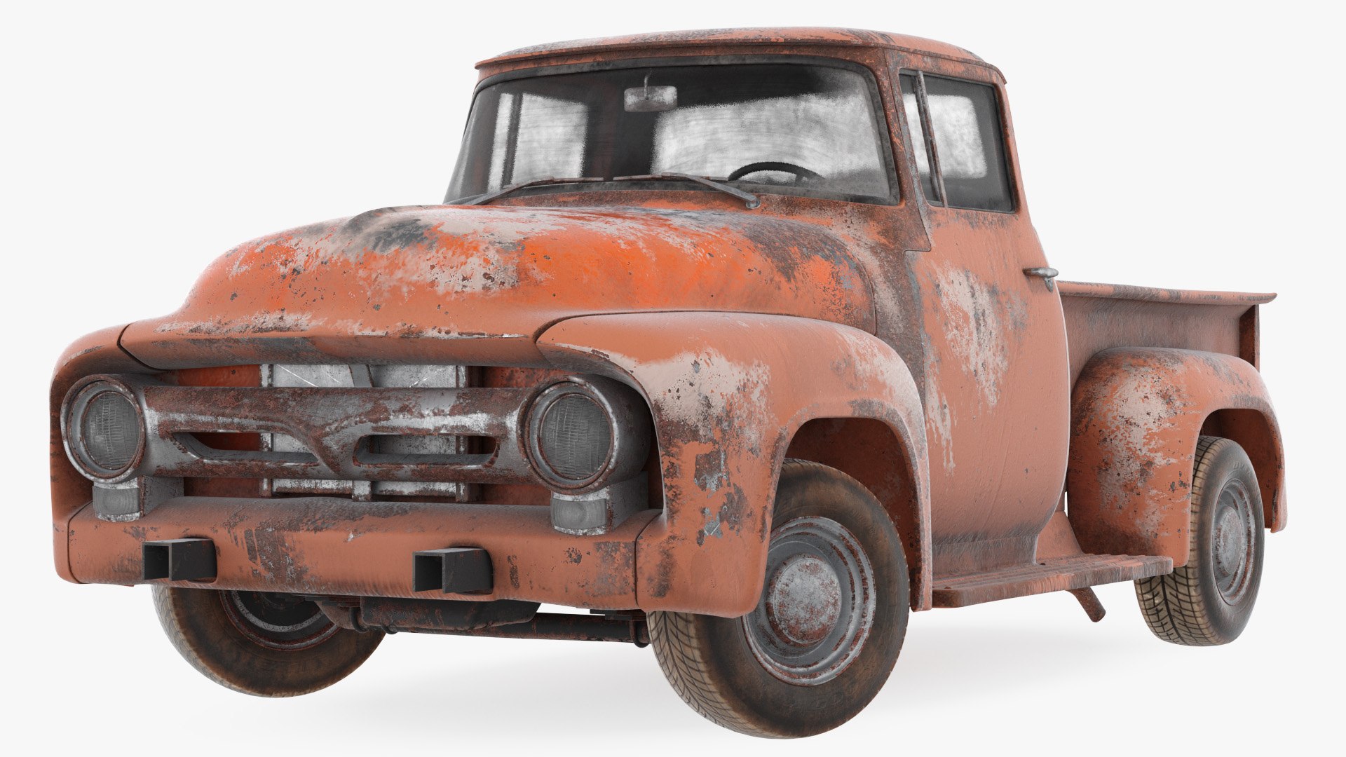 rusty old ford truck