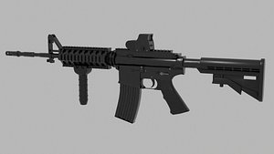 3D Rifle M4A1 model