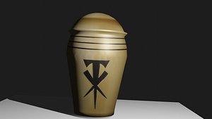 3D wwe undertaker urn model