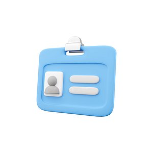 3d ID card icon
