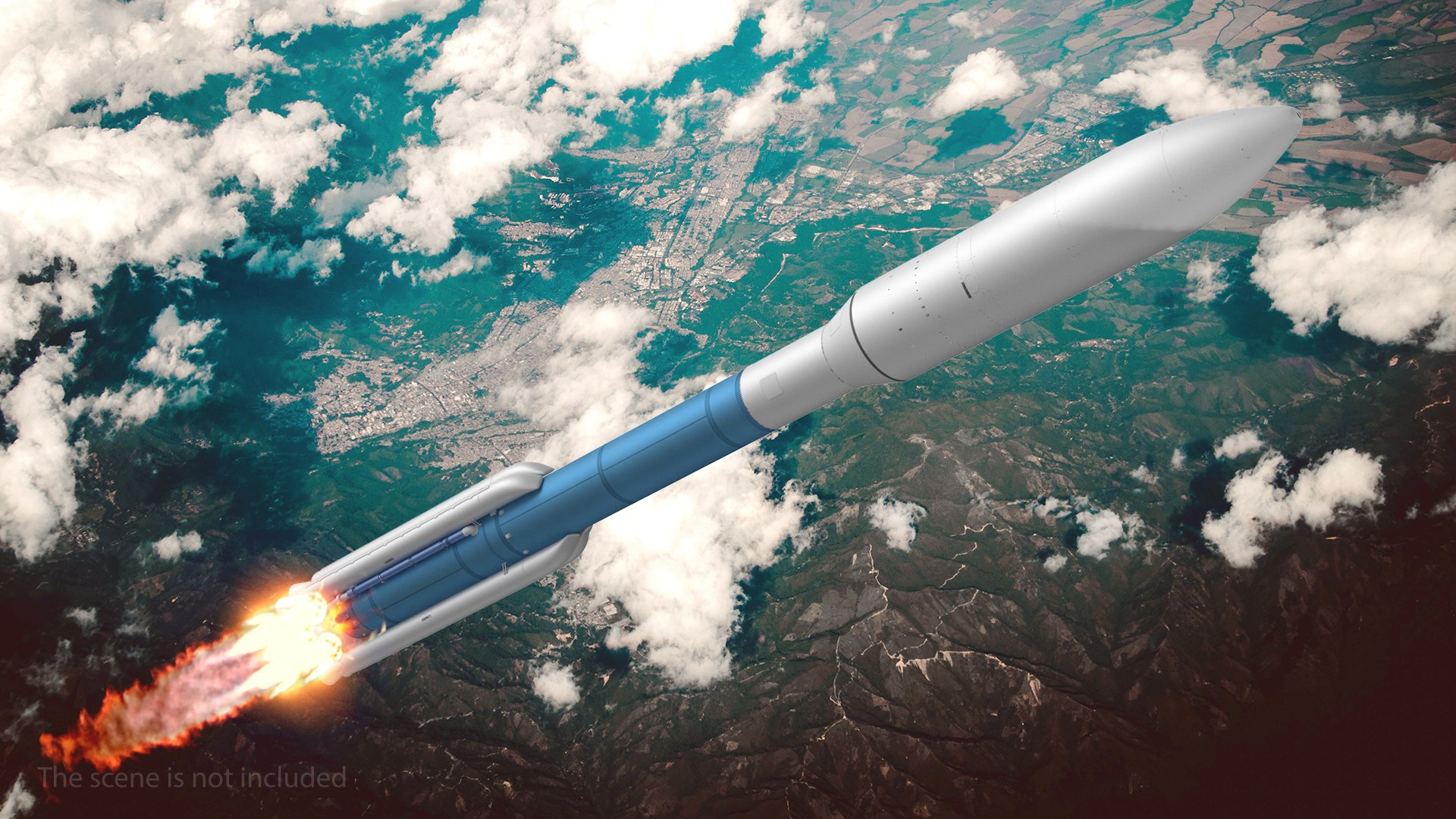 Heavy Space Launch Vehicle 3D model preview
