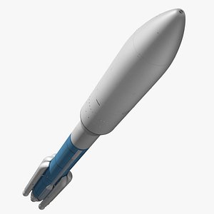 3D model heavy space launch vehicle