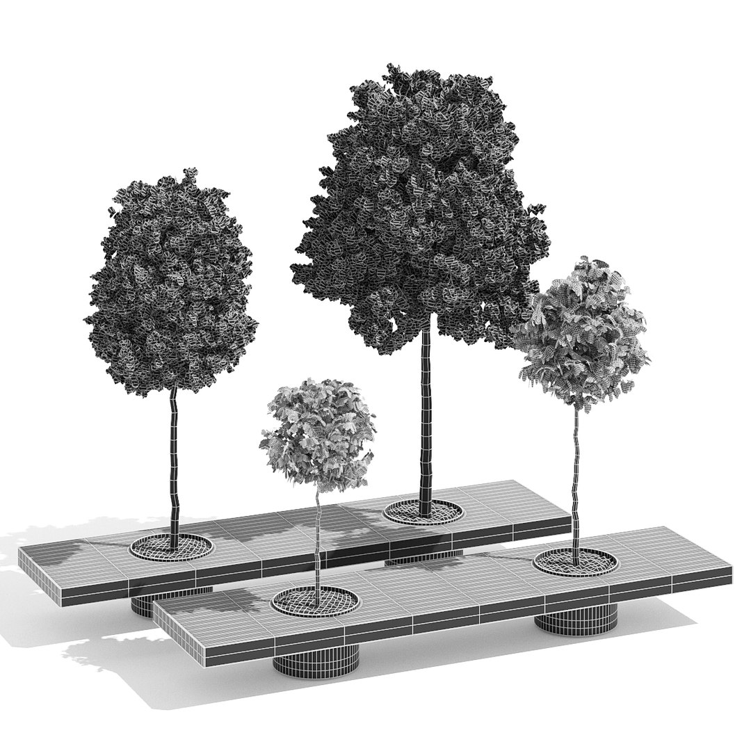 3D tree bench furniture - TurboSquid 1392214