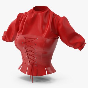 Blouse with Corset Leather 6