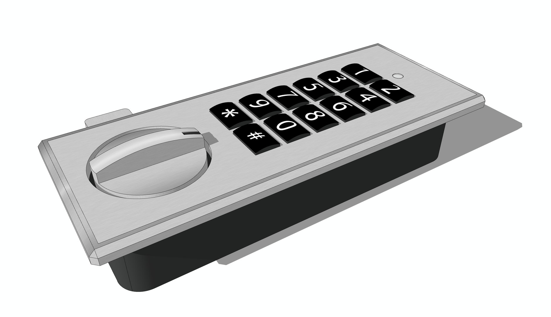 Combo Locker Button Lock 3D model - TurboSquid 2160753