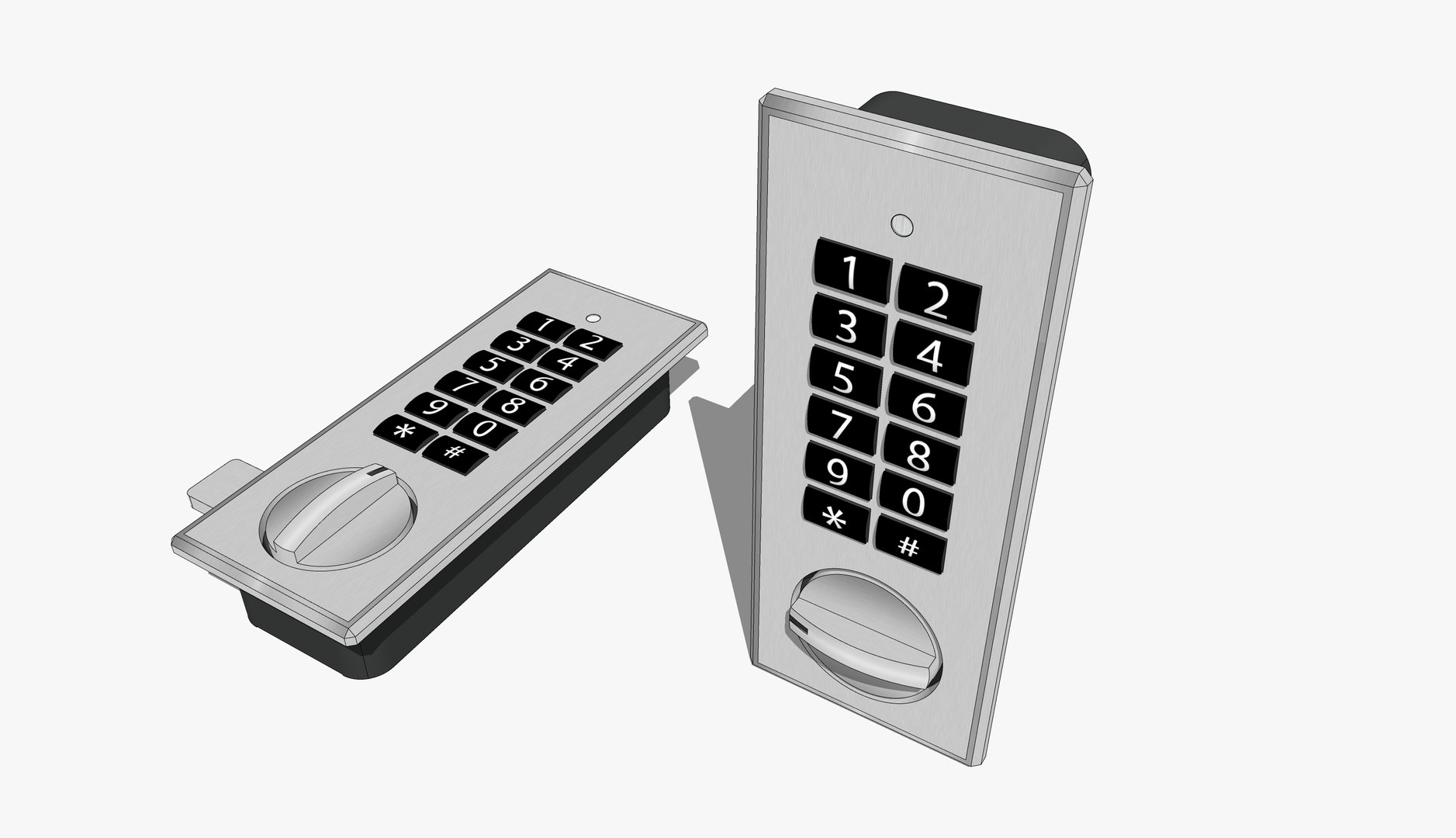 Combo Locker Button Lock 3D Model - TurboSquid 2160753
