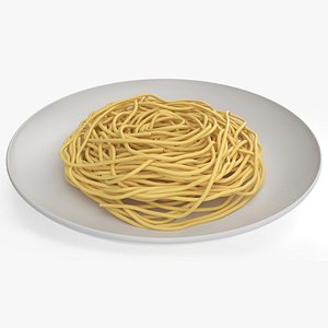 Cooked Spaghetti on Plate