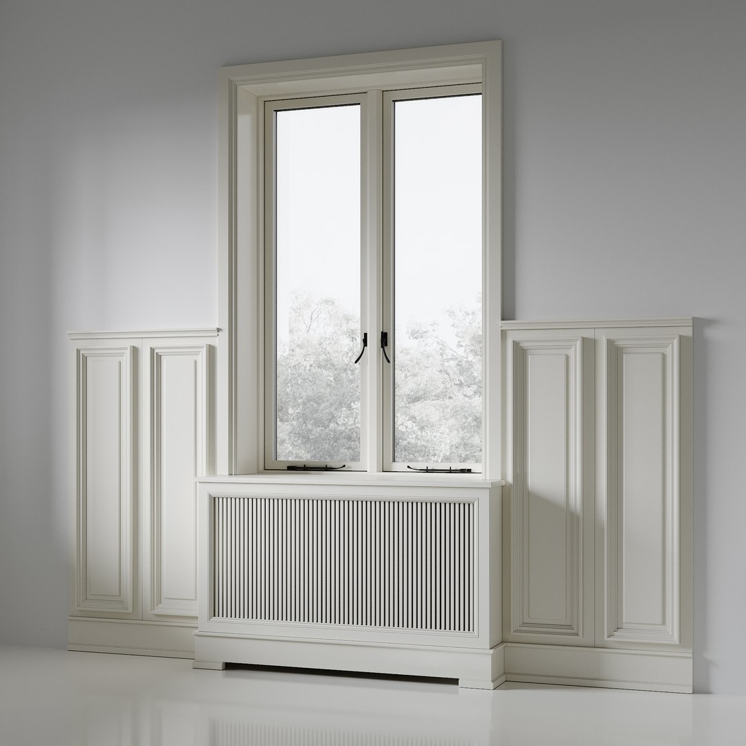3D Classic Window With Radiator Screen 003 Model - TurboSquid 2173720