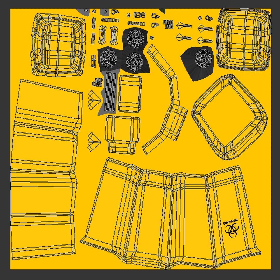 Biohazardous Waste Trash Bin Rigged PBR model https://p.turbosquid.com/ts-thumb/w7/K5vMRb/Nx/uv/png/1699780917/1920x1080/fit_q87/344cdb717e594dbfbcdc43e08e2c71d47df26f79/uv.jpg