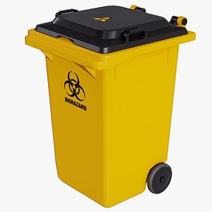 Biohazardous Waste Trash Bin Rigged PBR