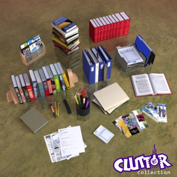 3D модель Книжный магазин Clutter 001 - TurboSquid 315506