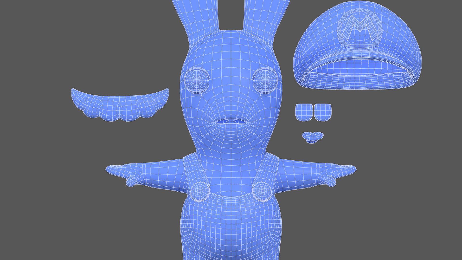 Rabbid Mario Character 8K Kingdom Battle Model - TurboSquid 1876842