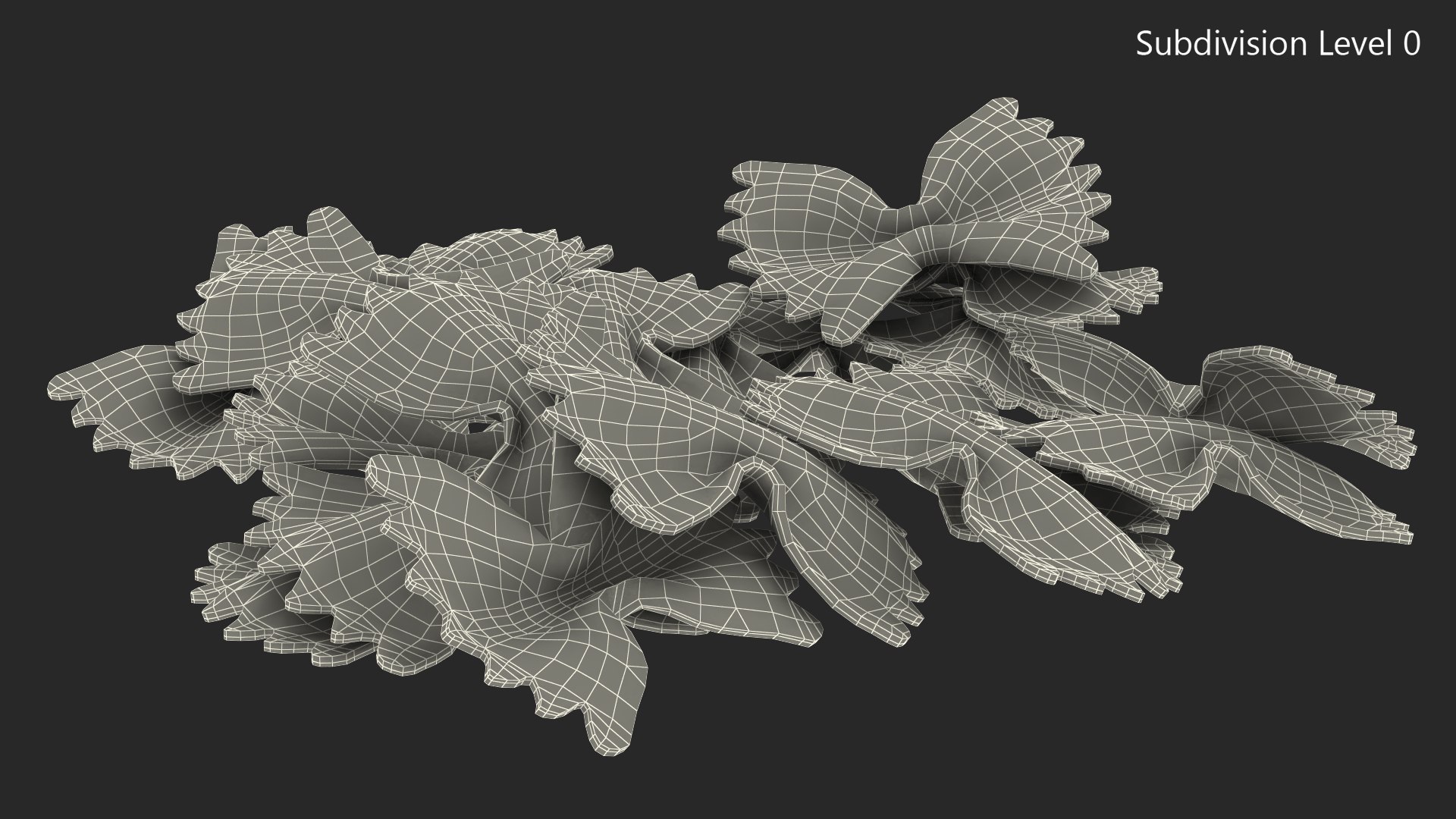 3D farfalle pasta model https://p.turbosquid.com/ts-thumb/w7/RaM9Pe/0xHQXaFG/farfallepasta3dsmodel010/jpg/1581530542/1920x1080/fit_q87/b8df899acf3fd5a61abce02ac1a2b32acf63651f/farfallepasta3dsmodel010.jpg