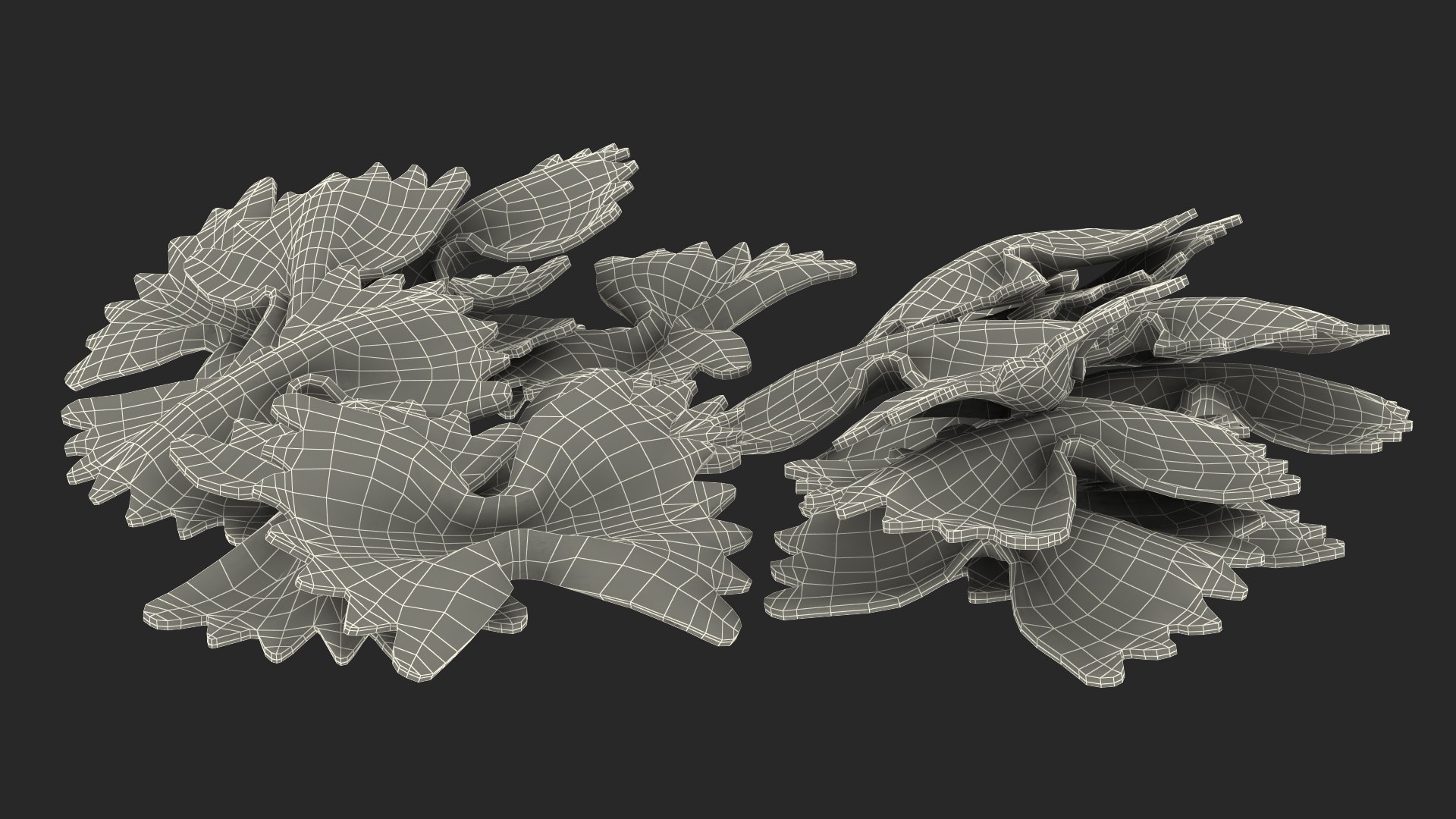 3D farfalle pasta model https://p.turbosquid.com/ts-thumb/w7/RaM9Pe/FLKlrbot/farfallepasta3dsmodel017/jpg/1581530590/1920x1080/fit_q87/81ff59520bbd9f1be8f246c3a7c41a6f4c3759fc/farfallepasta3dsmodel017.jpg