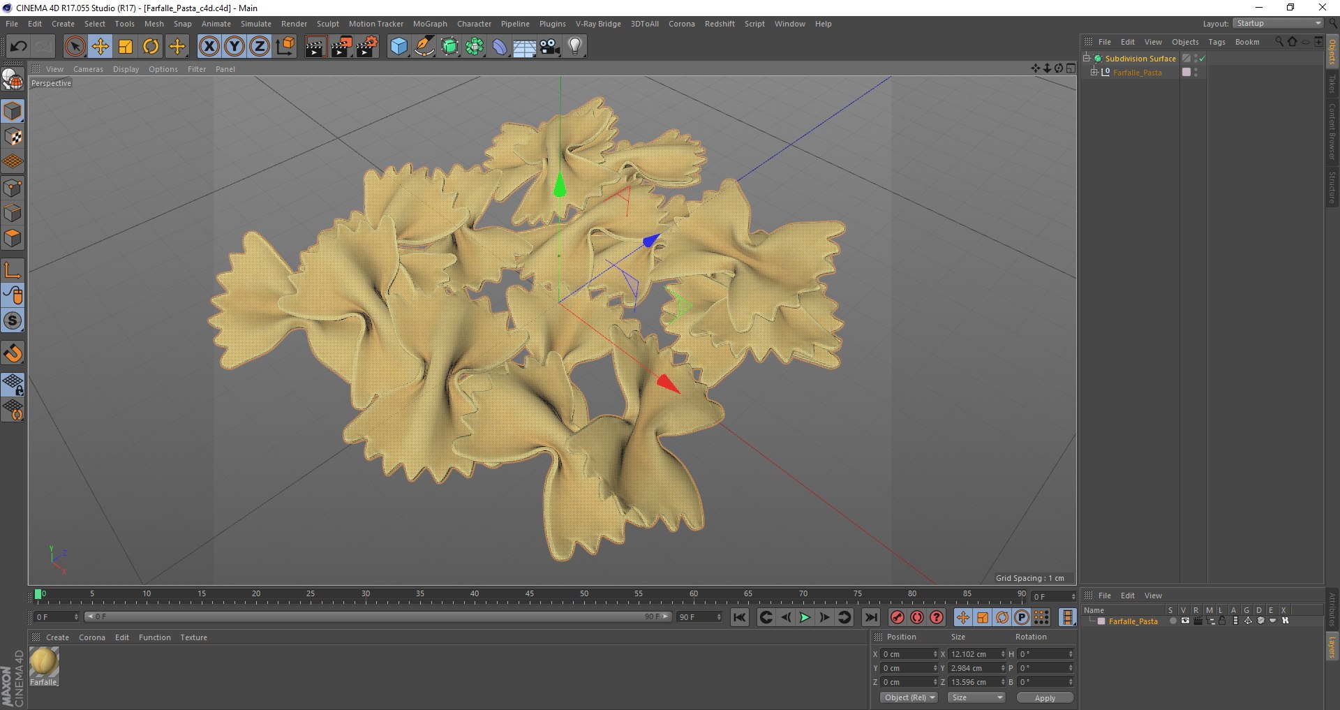 3D farfalle pasta model https://p.turbosquid.com/ts-thumb/w7/RaM9Pe/WqrXzFBm/farfallepasta3dsmodel016/jpg/1581530583/1920x1080/fit_q87/1d9193a8d8c9ec821d28d65749d7e61b81eaf560/farfallepasta3dsmodel016.jpg