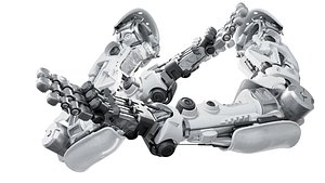 3D hand mechanical robotic model