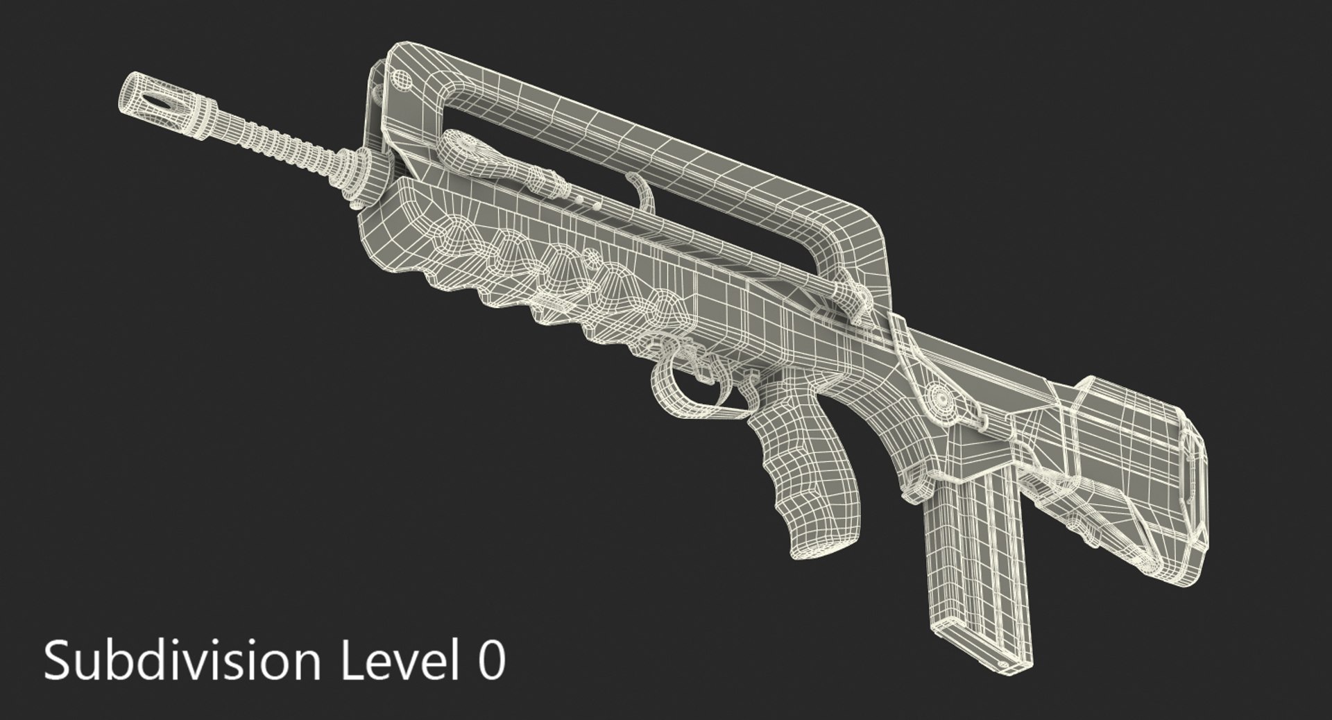 Assault rifle famas f1 3D model - TurboSquid 1168016