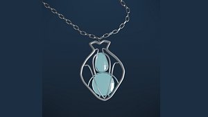 Amulet Necklace Low-poly 3D model 3D model
