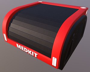 3D model medkit box crate