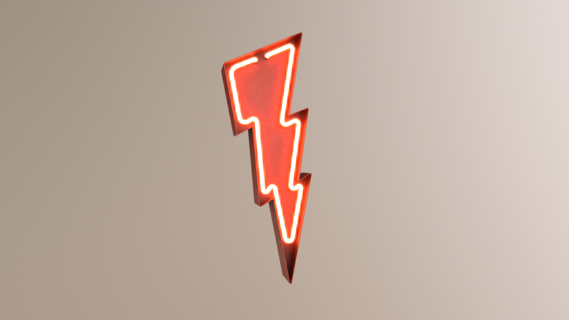 3D Lightning Bolt NEON Sign V2 TurboSquid 1881706