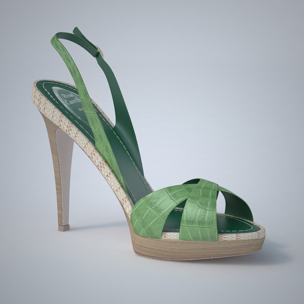 - green sandals caovilla 3d model